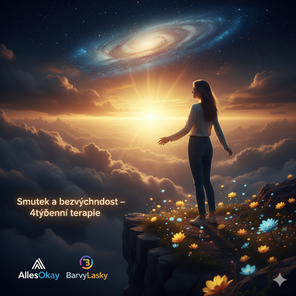 Pociťujete hluboký smutek a paralyzující pocit bezvýchodnosti, které vám brání žít naplno? Náš 4týdenní terapeutický program je navržen tak, aby vám pomohl znovu objevit radost a naději. Pomůže vám: Najít cestu ven z beznaděje: Obnovíte smysl života a získáte zpět chuť do každodenních aktivit. Zvládat negativní emoce: Naučíte se efektivní techniky pro zpracování smutku a úzkosti. Posílit psychickou odolnost: Vybudujete si vnitřní sílu pro zvládání budoucích výzev. Získat nové strategie: Osvojíte si návyky a myšlenkové vzorce podporující duševní pohodu a stabilitu. 👉 Terapie probíhá osobně nebo online, je flexibilní a šitá na míru vašim jedinečným potřebám.